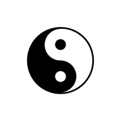 Fototapeta premium Yin Yang Symbol Black and White Vector Illustration for Balance and Harmony Design
