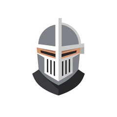 Medieval Knight Helmet Vector Illustration for Graphic Design and Branding