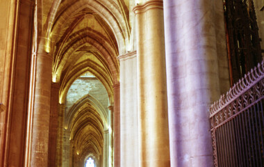 Down view in a church