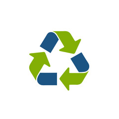 Obraz premium Recycle Symbol Green Blue Vector for Environmental Awareness Design