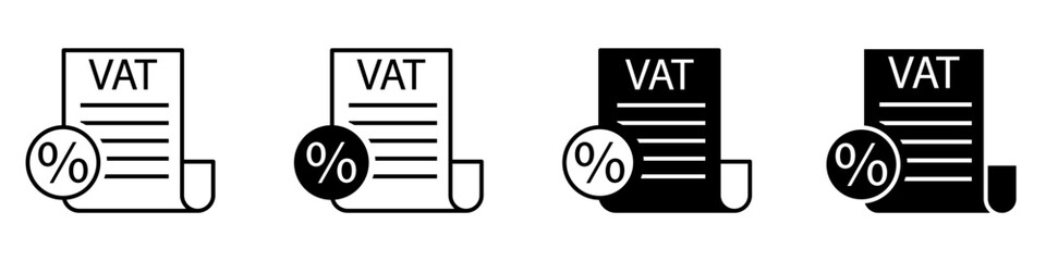 Taxes and accounting line icons vector set. Finance and interest illustration sign collection. Money logo.