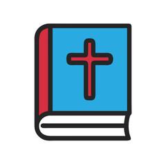 Fototapeta premium Christian Holy Bible Vector Art for Religious Themes and Educational Use