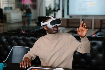 Immersive virtual experience with futuristic headset technology