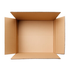 Unboxing the Possibilities: An open, empty cardboard box presents a blank canvas of potential, symbolizing delivery, storage, or the exciting beginning of something new.