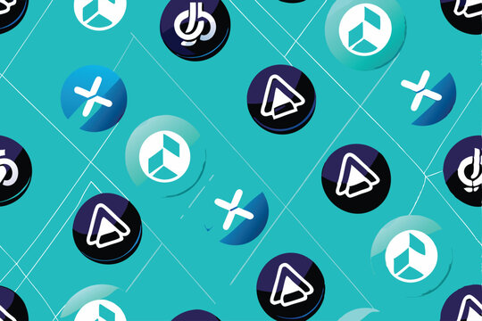 Design a seamless pattern featuring diverse programming language logos, colorful and vibrant, suitable for tech-related backgrounds.