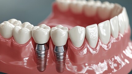 Minimalist design of a dental implant featuring a bio-ceramic structure for modern dentistry and dental health