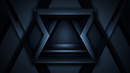 Obraz premium Abstract dark blue gradient geometric background in triangle shape. Modern futuristic background. Can be used for landing pages, book covers, brochures, flyers, magazines, any branding, banners