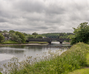 Thurso Bridge over the river at Thurso, Highlands, Scotland, UK