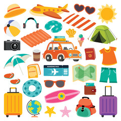 Travel Design With Various Elements © yusufdemirci