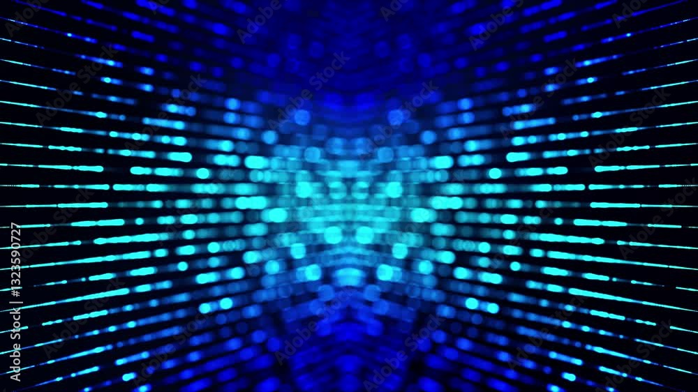 Poster cyber blue pulse 4k - visual effects video loop for vj, fx and projection mapping