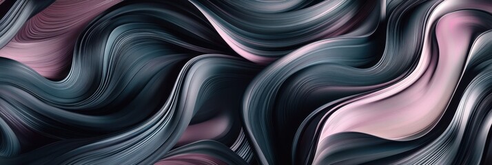 Obraz premium Eye - catching Modern Curvy Waves Illustration: A Colorful Background in Dark Slate Gray, Ash Gray, and Dark Gray