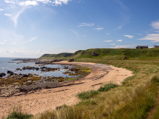 Beautiful sunny day at Portmahomack, Domach Firth, Highlands, Scotland, UK