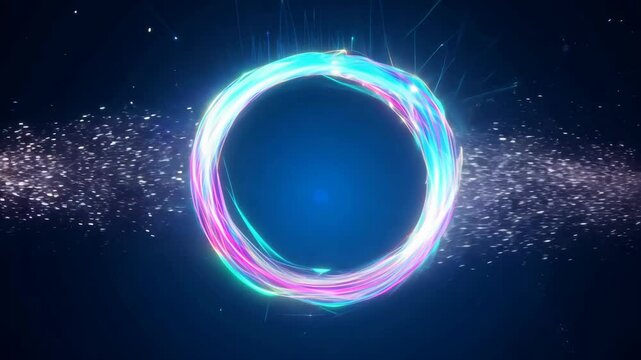 A captivating dark blue gradient animation with a glowing, futuristic effect.