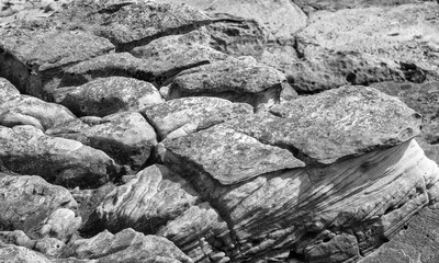 Amazing rock formations on Domach Firth, Portmahomack, highlands, Scotland, UK