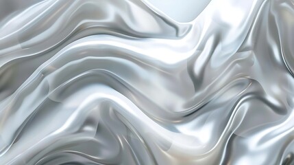 Obraz premium Luxurious Silver Silk Fabric Drape