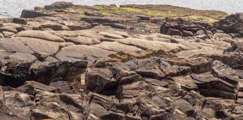 Amazing rock formations on Domach Firth, Portmahomack, highlands, Scotland, UK