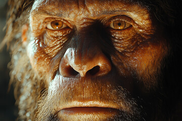 Portrait of Earlier Hominins (Pre-Homo species) like Australopithecus afarensis