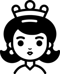 Charming Princess Icon: A Regal Portrait of Elegance and Grace