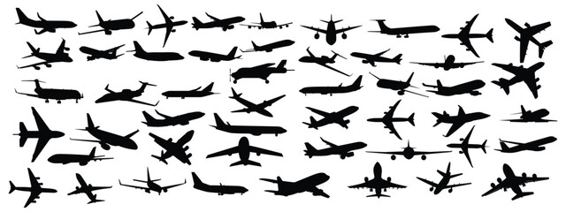 planes silhouette set © designer