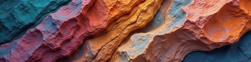 Obraz premium Rock formation made of granite stone with different colors, stone, formation