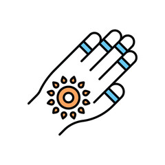 Henna Design Vector icon