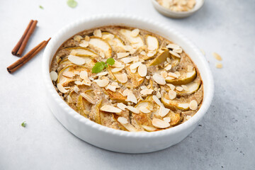 Apple tart with almond flakes