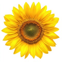 Fototapeta premium Vibrant sunflower, radiant yellow petals, detailed center
