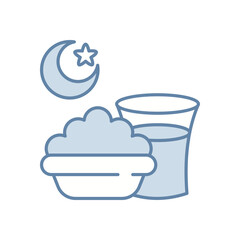 Suhoor Meal Vector icon