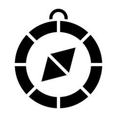 Compass Vector Glyph Icon Design