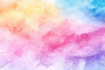 Vibrant watercolor sunrise scene in spring tones for seasonal festivities and creative ventures, showcasing a mix of soft pastels and vivid colors to evoke inspiration and happiness