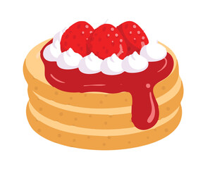 Strawberry Pancakes with Whipped Cream