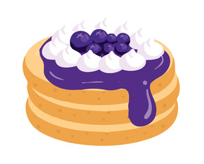 Blueberry Pancakes with Whipped Cream