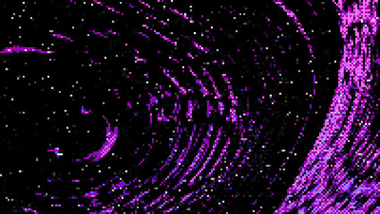 Purple Pixel Dot Abstract Motion