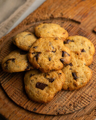 Delicious homemade orange and chocolate cookies.