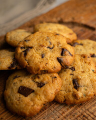 Delicious homemade orange and chocolate cookies.