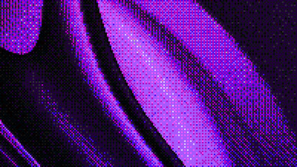 Purple Abstract Halftone Pixel Flow Background