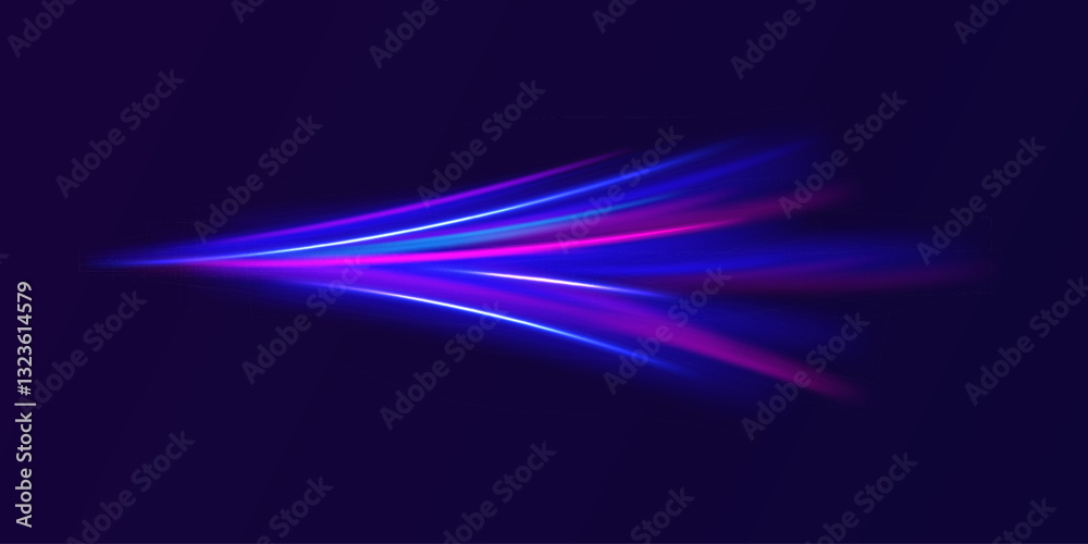 Poster abstract background rotational border lines. neon stripes in the form of drill, turns and swirl. iig
