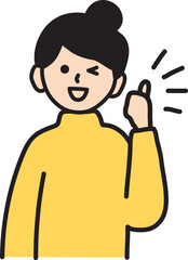 female, young, woman, best, good, signal, vector