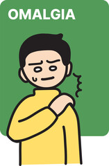 male, young, man, best, vector, pain, shoulder pain, character
