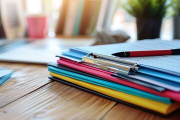 Colorful Resumes on a Desk