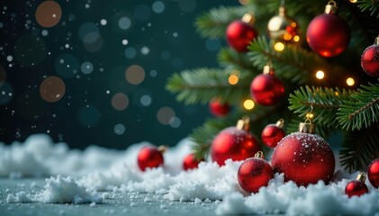 Luxury Christmas background with red and green, red, colors, winter