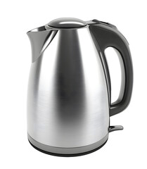 sleek stainless steel kettle with modern design, perfect for boiling water efficiently. Its polished surface adds touch of elegance to any kitchen