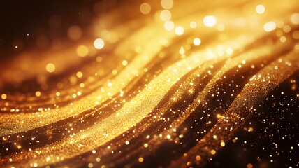 golden glitter vintage lights background. gold and black. de focused