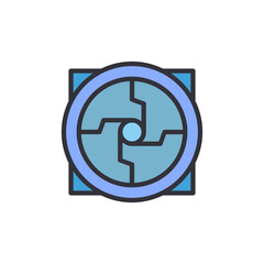 Obraz premium Alchemy symbol colored icons, minimalist vector illustration ,simple transparent graphic element .Isolated on white background