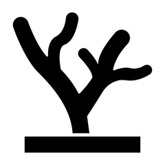 Coral Reef Vector Glyph Icon Design