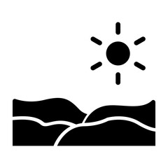 Desert Vector Glyph Icon Design