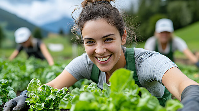 Community garden initiative thrives with shared crops rural setting photography natural environment close-up view sustainability concept