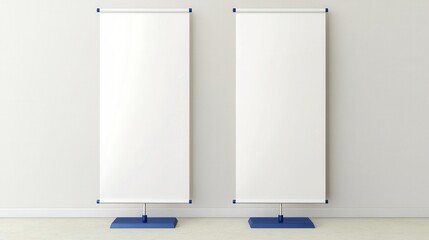 Blank Display Banners for Promotional Events and Presentations