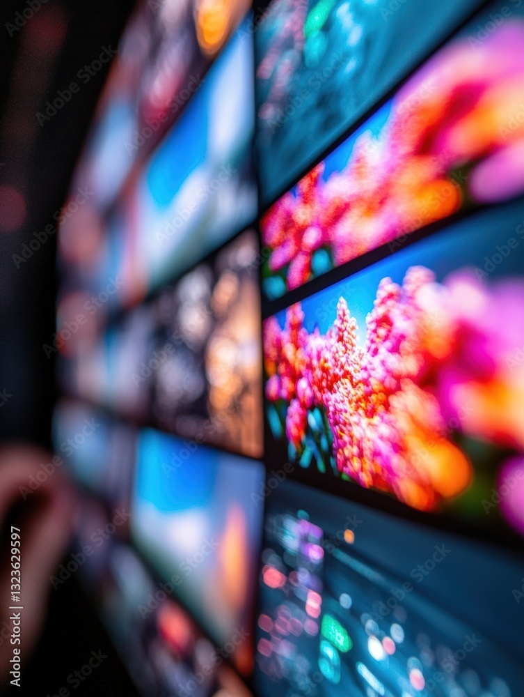 Poster Immersive Data Visualization AI-Powered Analytics Dashboard with Multi-Screen Chromatic Interfaces - Next-Gen Operational Intelligence for Digital Transformation