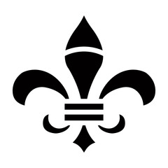 Fleur de lis Vector Glyph Icon Design